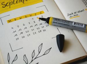 Photographie d'un agenda