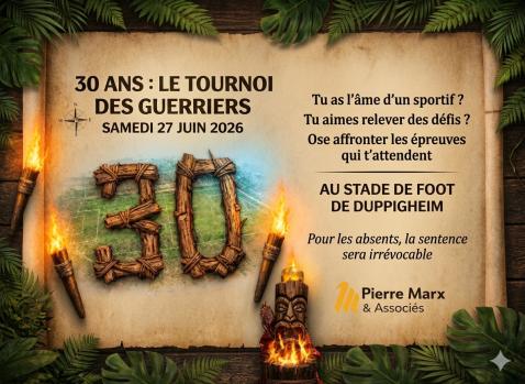 Affiche du tournoi de Football Pierre Marx et Associés